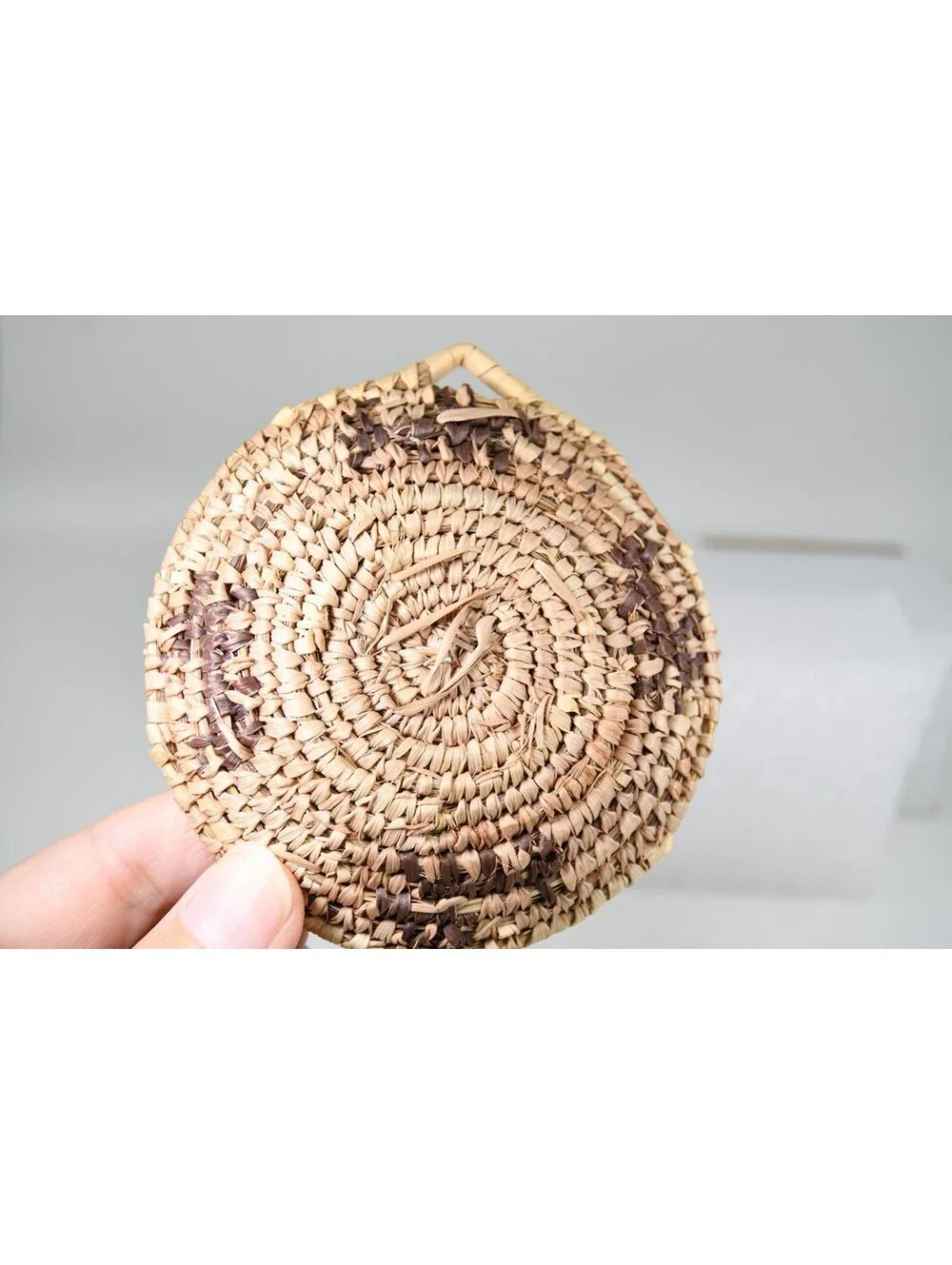 Hopi Native American Coiled Basket Mini 3.5